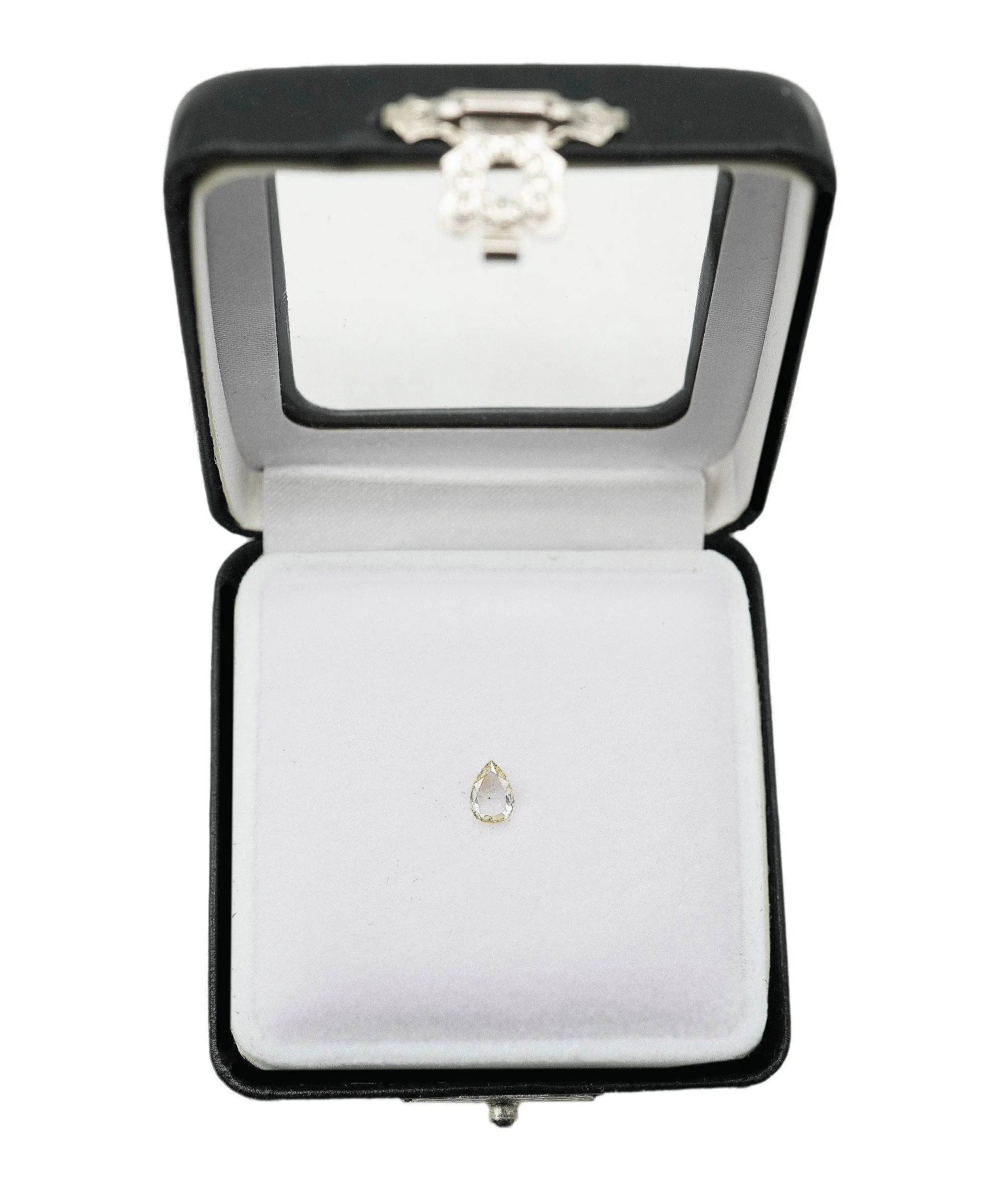 0.34 ct LIGHT FANCY YELLOW PEAR ROSE CUT SHAPE DIAMOND ANL-P12-33