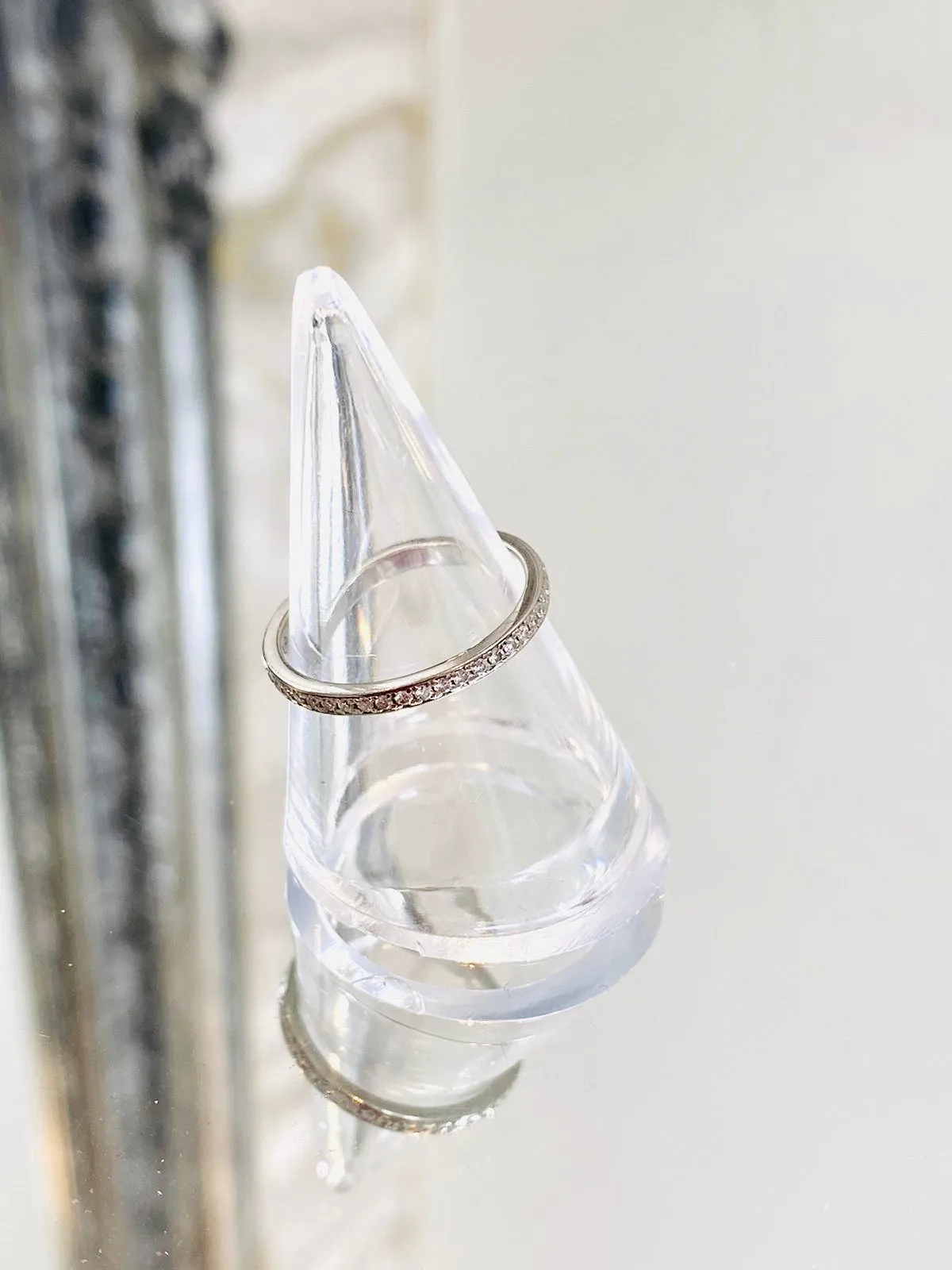 18k White Gold Full Diamond Eternity Ring