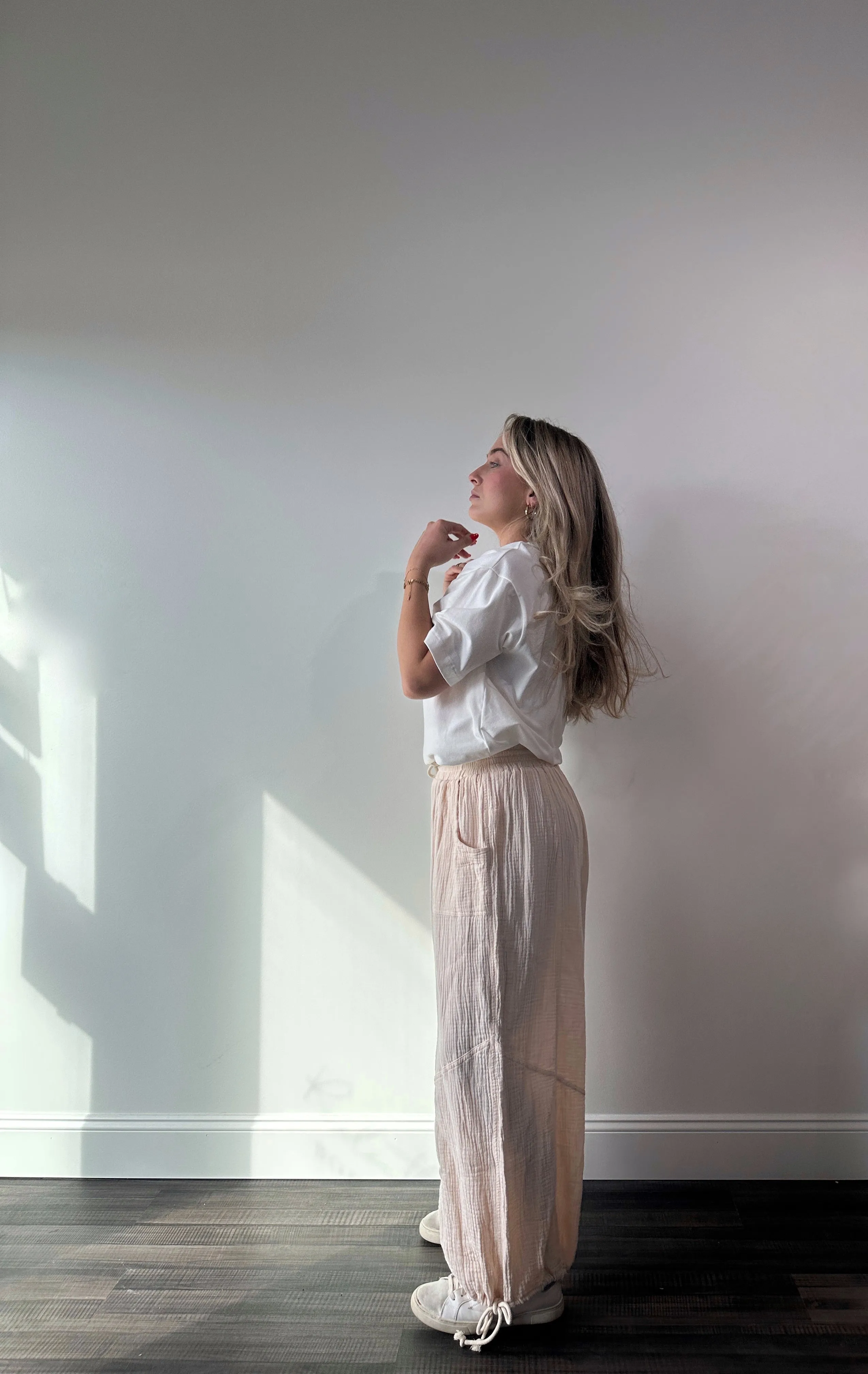 Ally Drawstring Cotton Pants