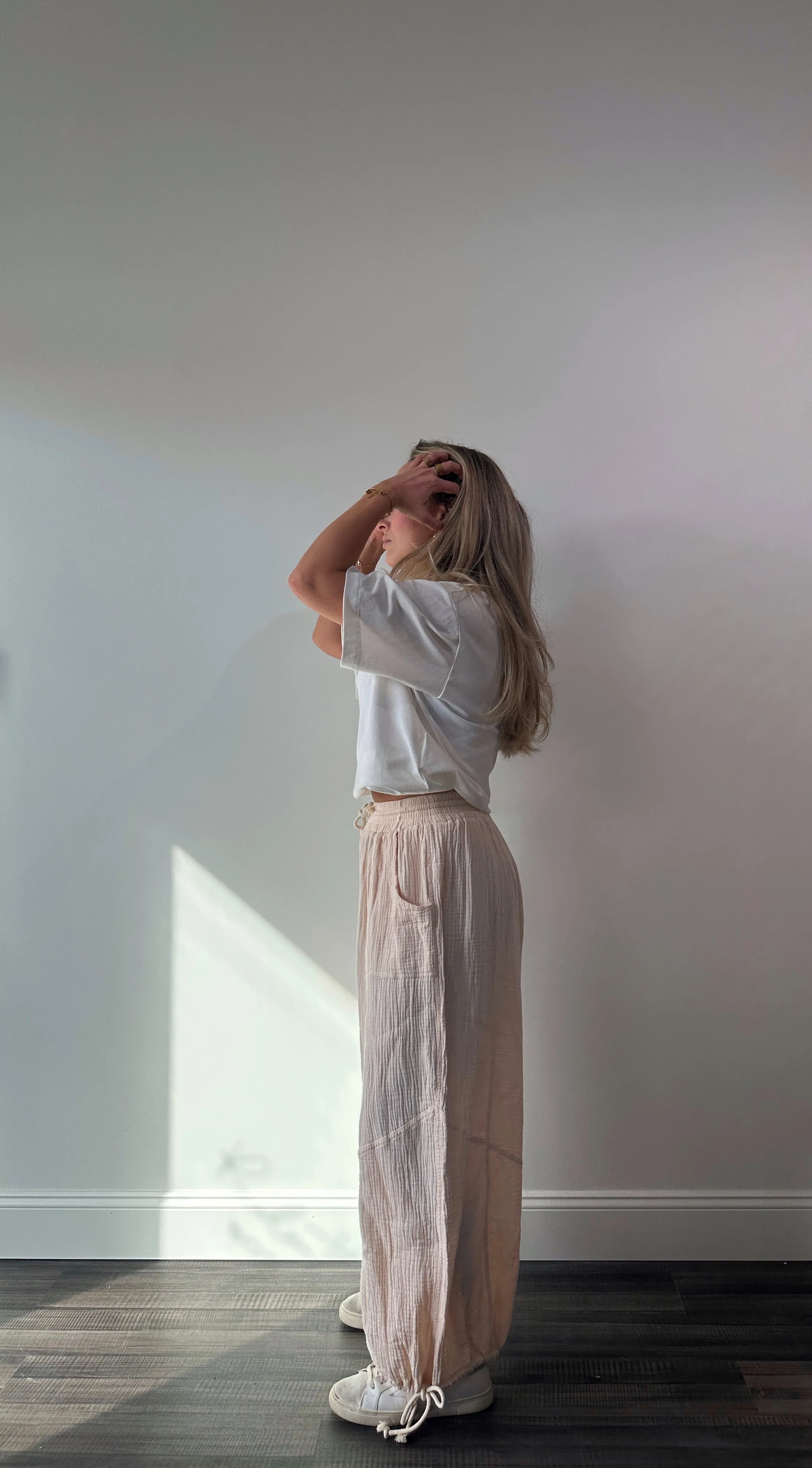 Ally Drawstring Cotton Pants