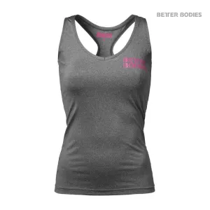 Better Bodies Fitness Logo Top - Antracite Melange-Pink