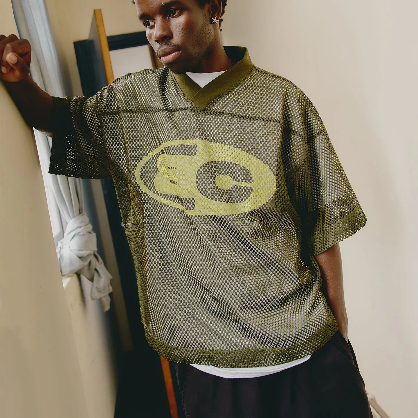 Casual Retro Fashion Mesh Jersey