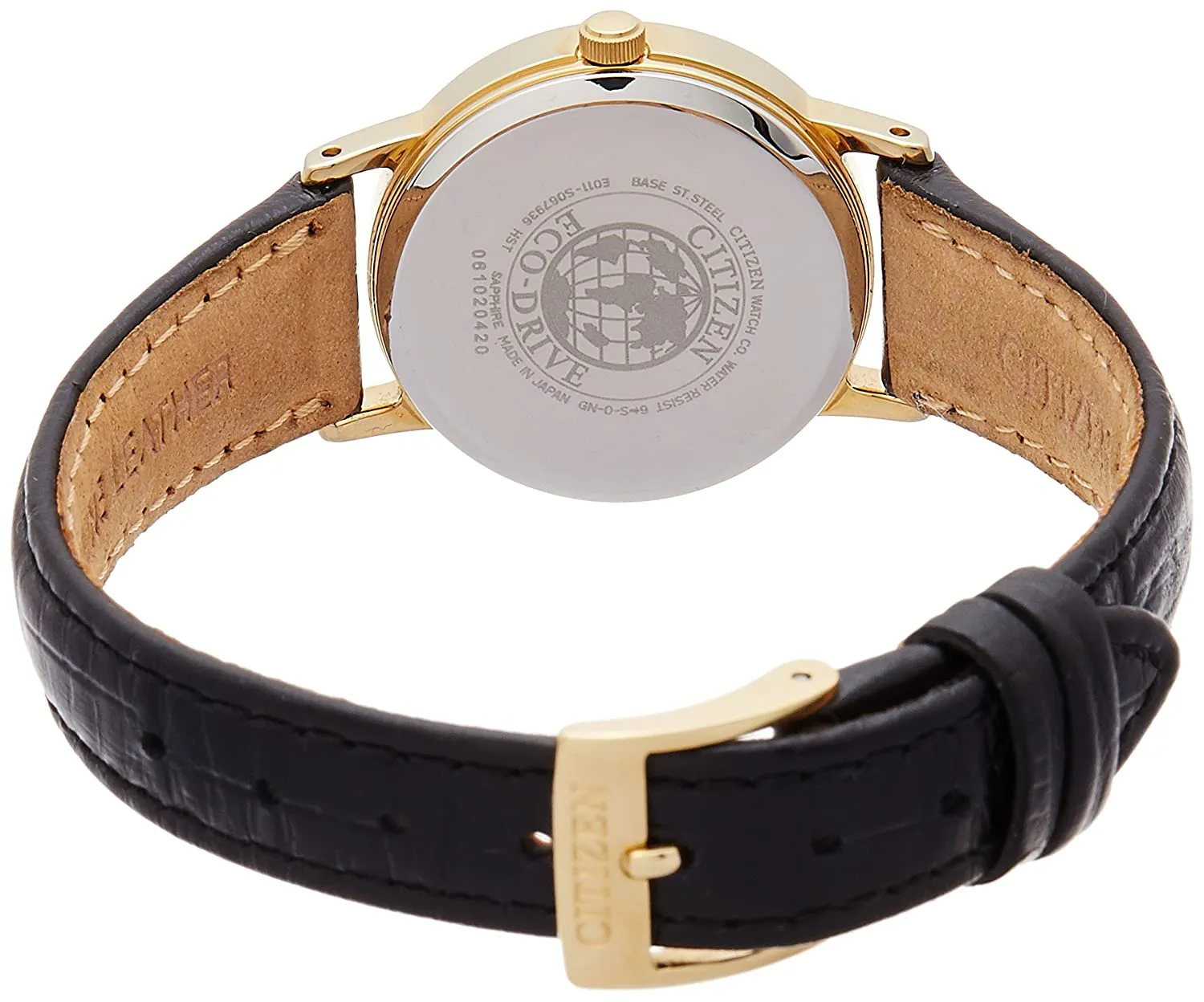 Citizen Eco Drive Leather Strap Ladies Watch EW1582-03A