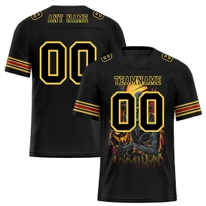 Custom Black Skull Fashion Black Personalized Authentic Football Jersey FBJ02-bc0fba8
