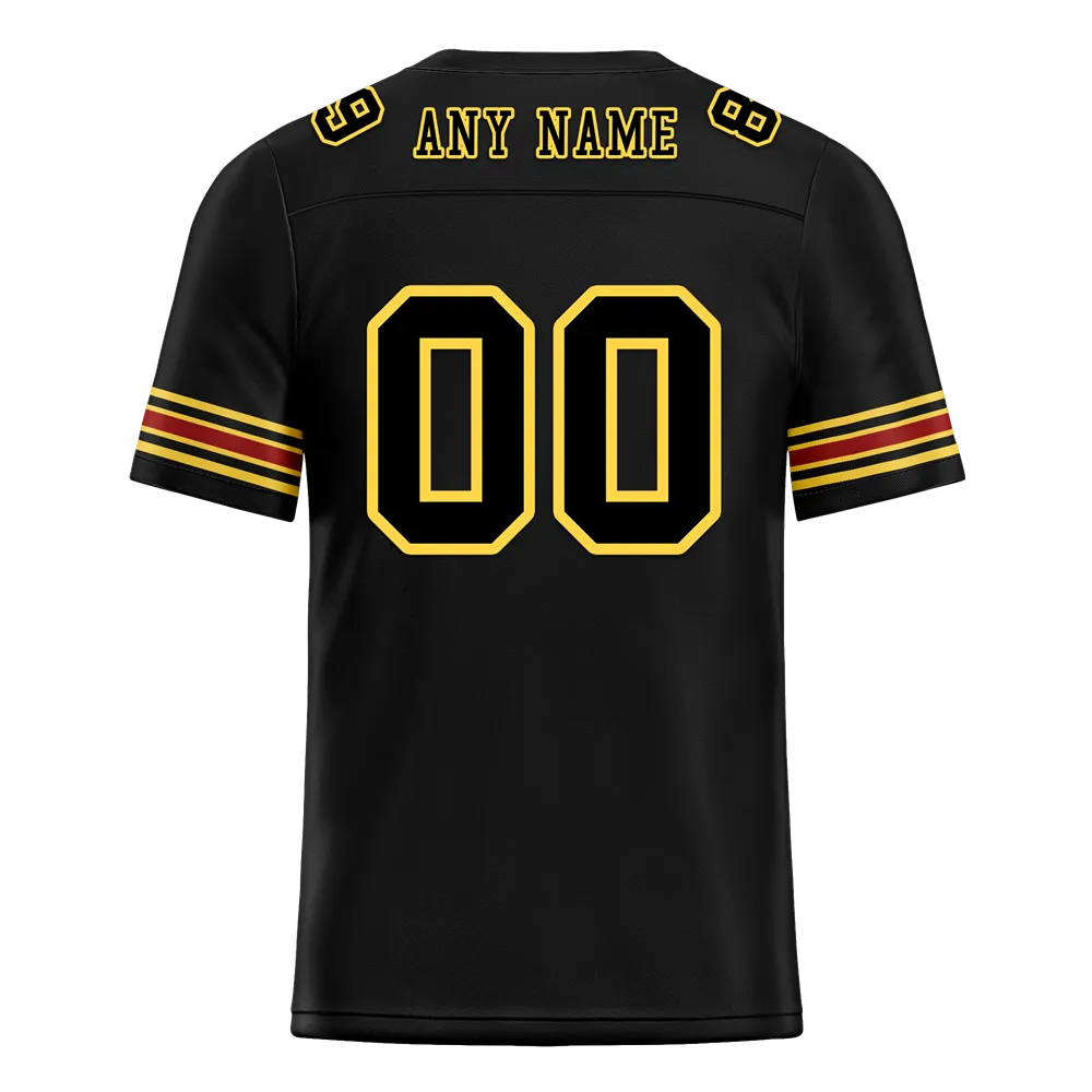 Custom Black Skull Fashion Black Personalized Authentic Football Jersey FBJ02-bc0fba8