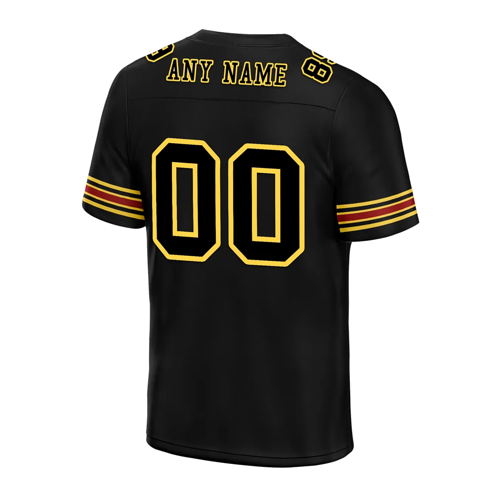 Custom Black Skull Fashion Black Personalized Authentic Football Jersey FBJ02-bc0fba8