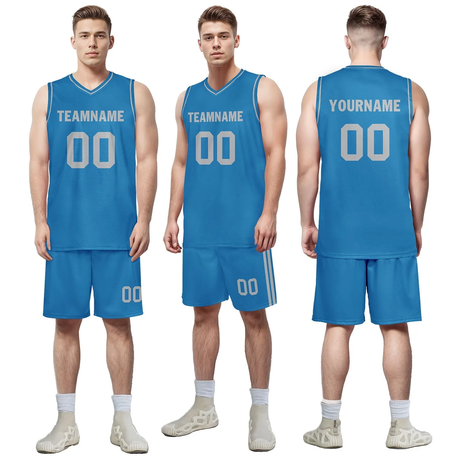 Custom Blue Classic Style Sports Uniform Basketball Jersey BBJ01-D020105-11
