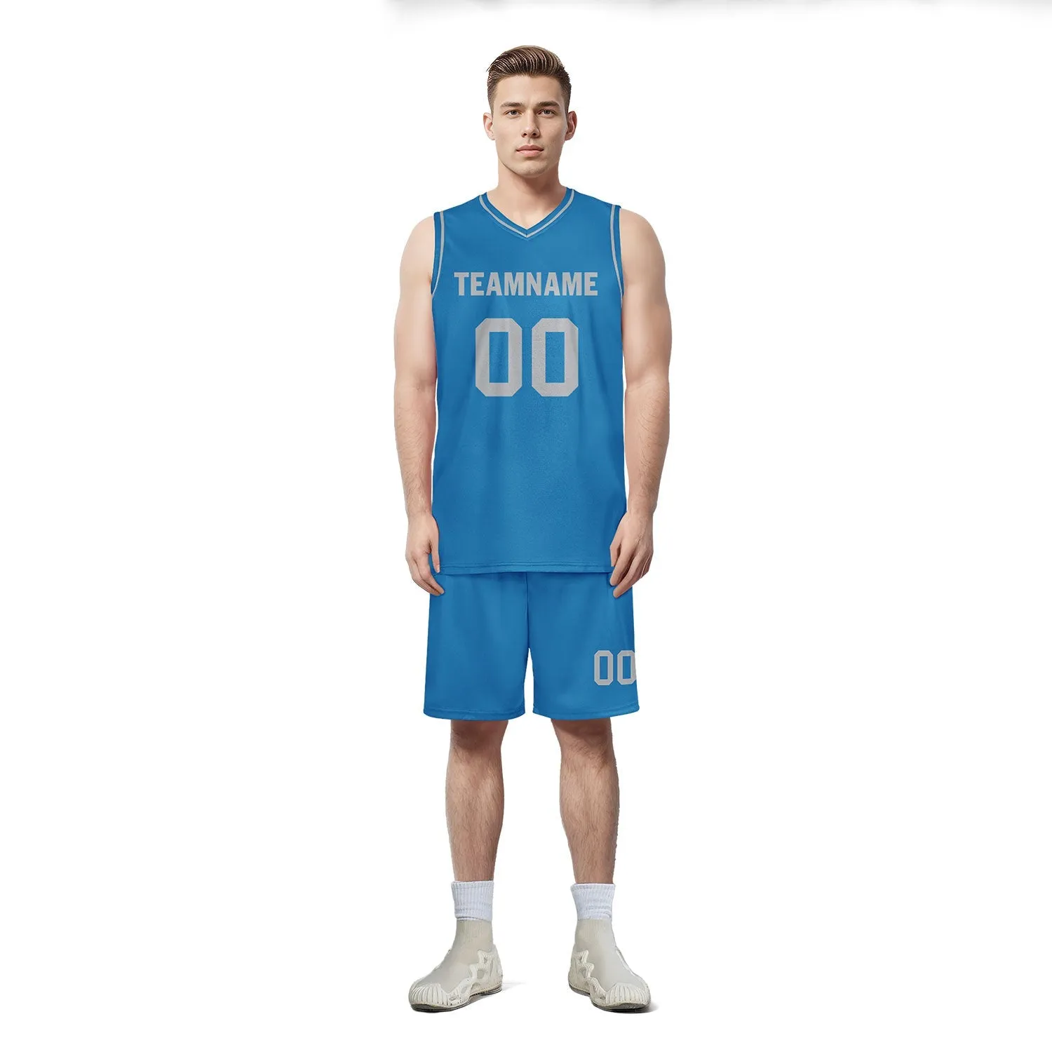 Custom Blue Classic Style Sports Uniform Basketball Jersey BBJ01-D020105-11