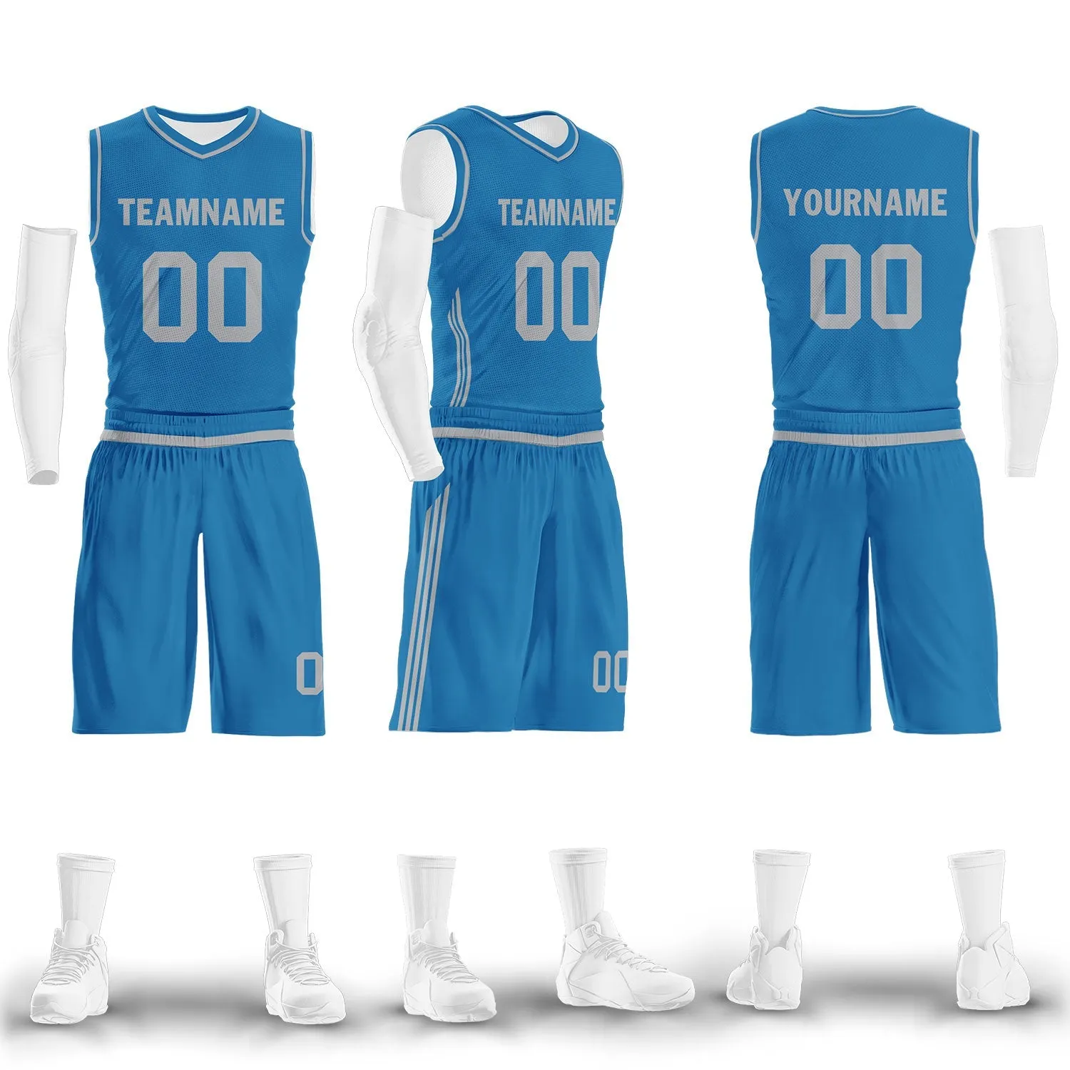 Custom Blue Classic Style Sports Uniform Basketball Jersey BBJ01-D020105-11