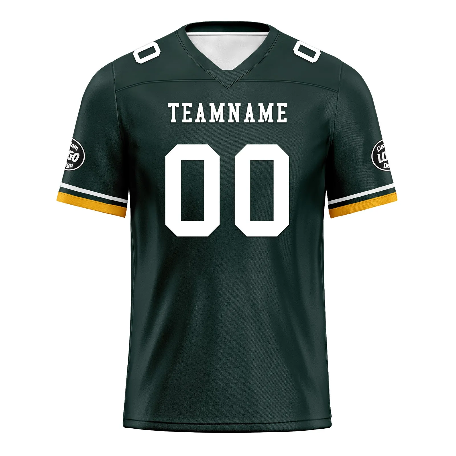 Custom Green Green Bay Personalized Authentic Football Jersey FBJ02-D020263-13