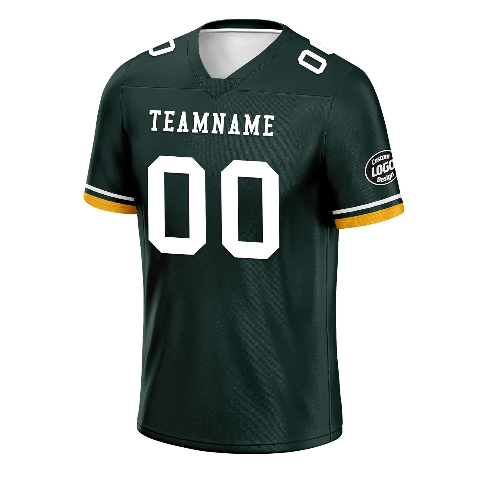 Custom Green Green Bay Personalized Authentic Football Jersey FBJ02-D020263-13