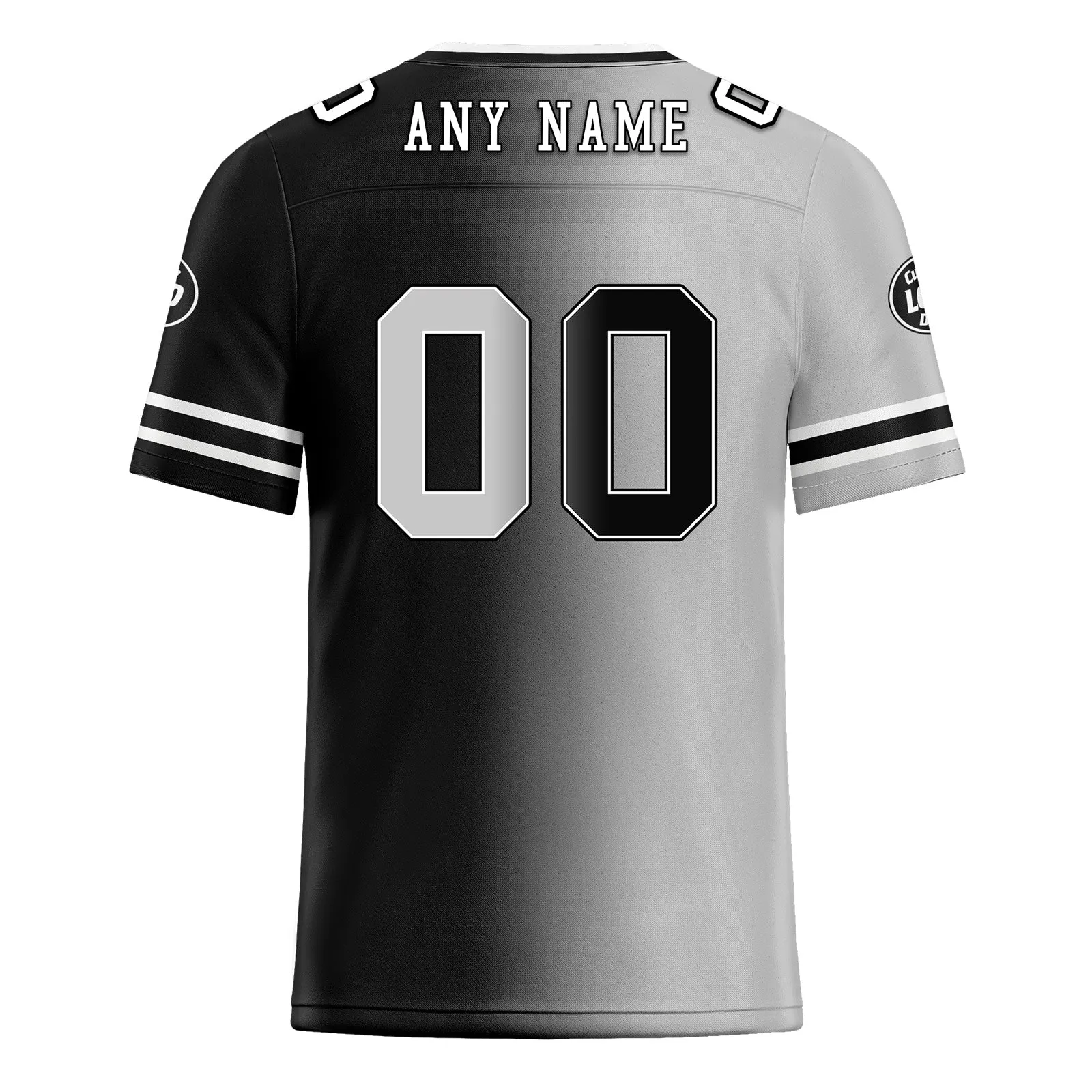 Custom Grey Black Las Vegas Personalized Authentic Football Jersey FBJ02-D028017-26