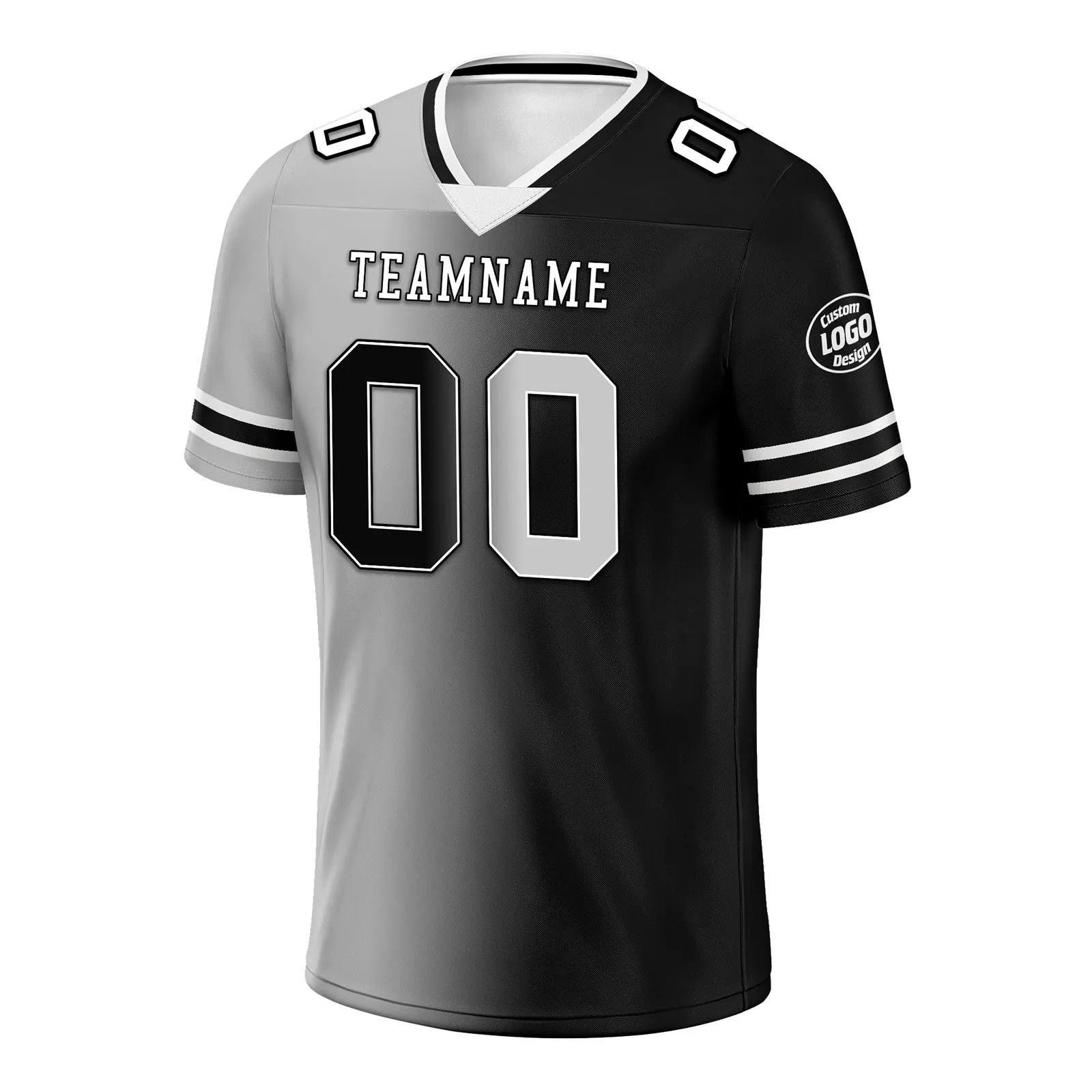 Custom Grey Black Las Vegas Personalized Authentic Football Jersey FBJ02-D028017-26