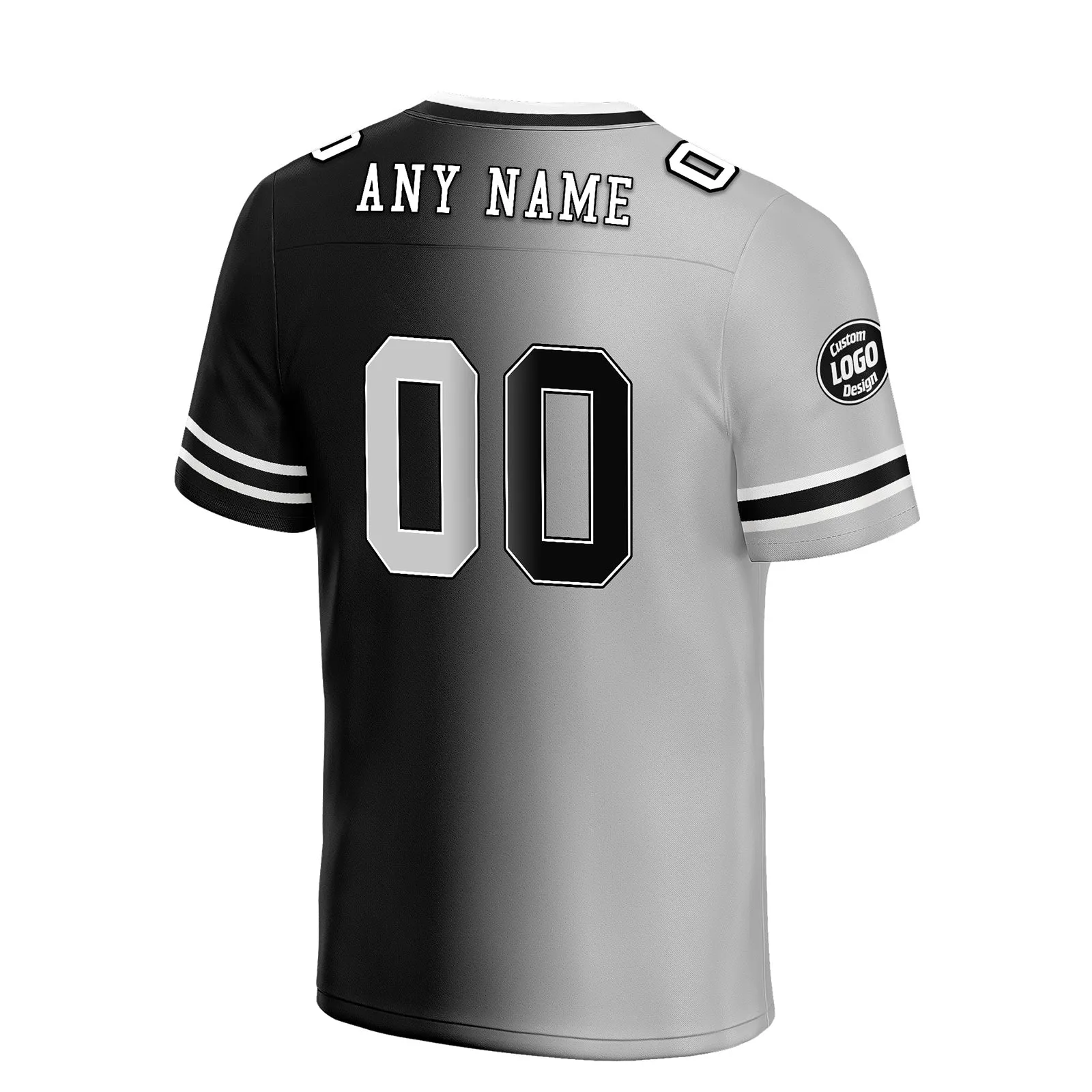 Custom Grey Black Las Vegas Personalized Authentic Football Jersey FBJ02-D028017-26