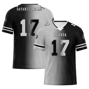 Custom Grey Black Las Vegas Personalized Authentic Football Jersey FBJ02-D028017-26