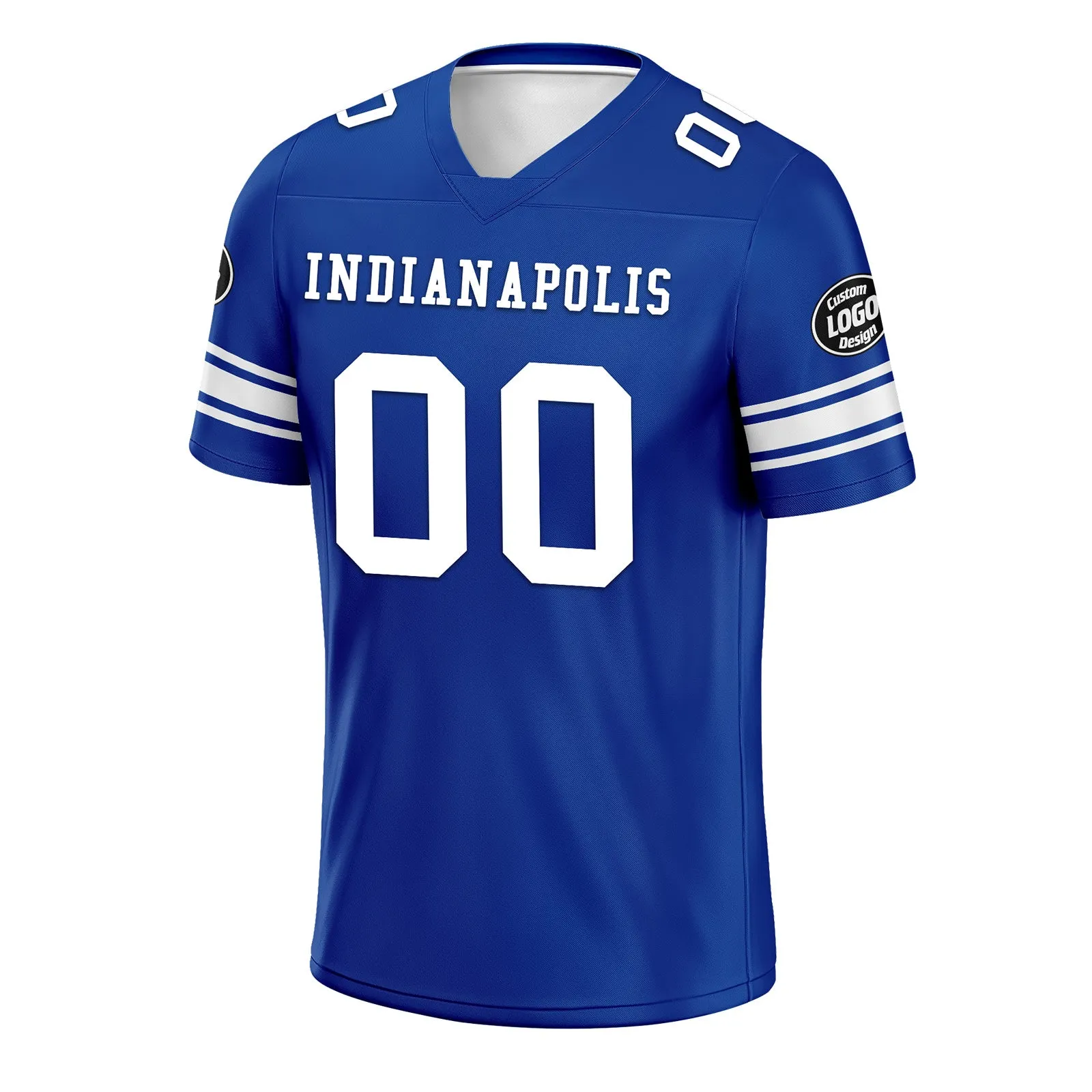 Custom Royal Indianapolis Personalized Authentic Football Jersey FBJ02-D020256-26