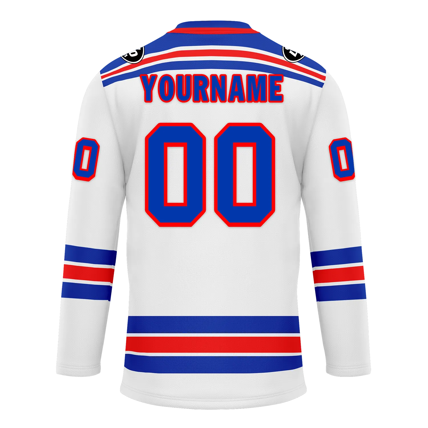 Custom White Blue Personalized Hockey Jersey HCKJ01-D0a7008