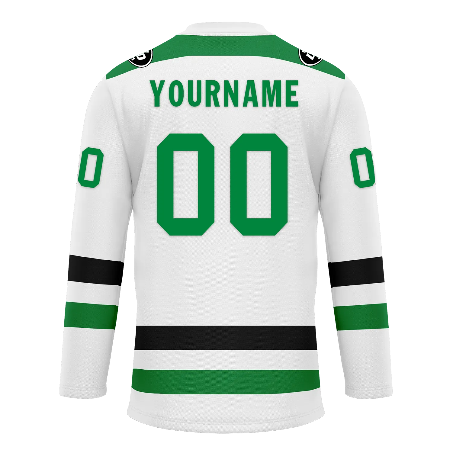 Custom White Green Personalized Hockey Jersey HCKJ01-D0a70b7
