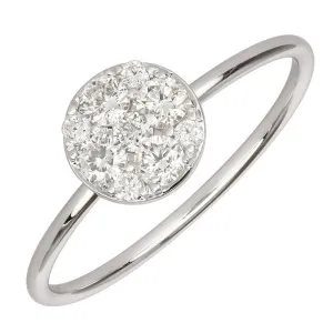 Diamond Cluster Disc Ring