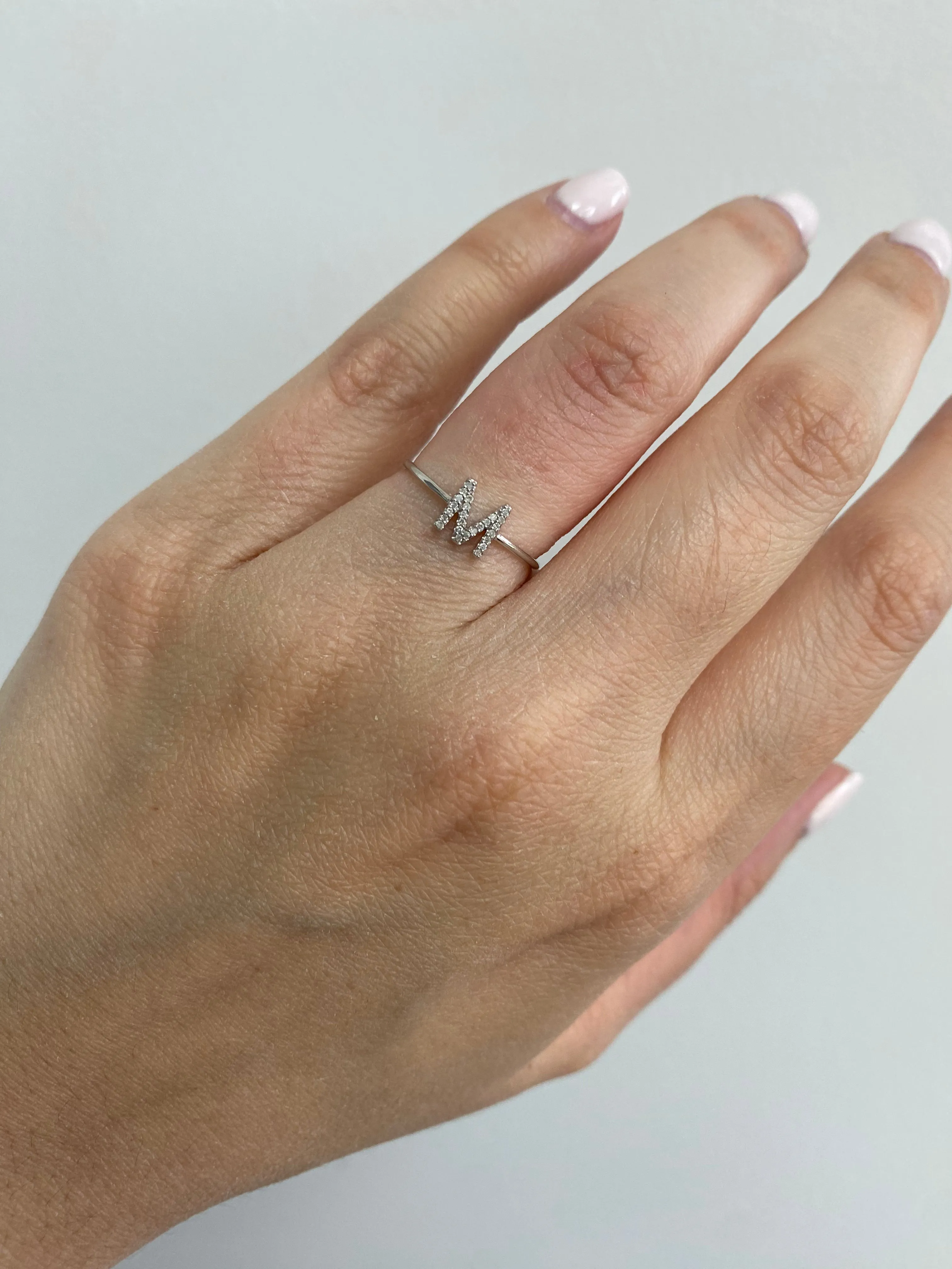 Diamond Initial Ring