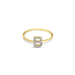 Diamond Initial Ring