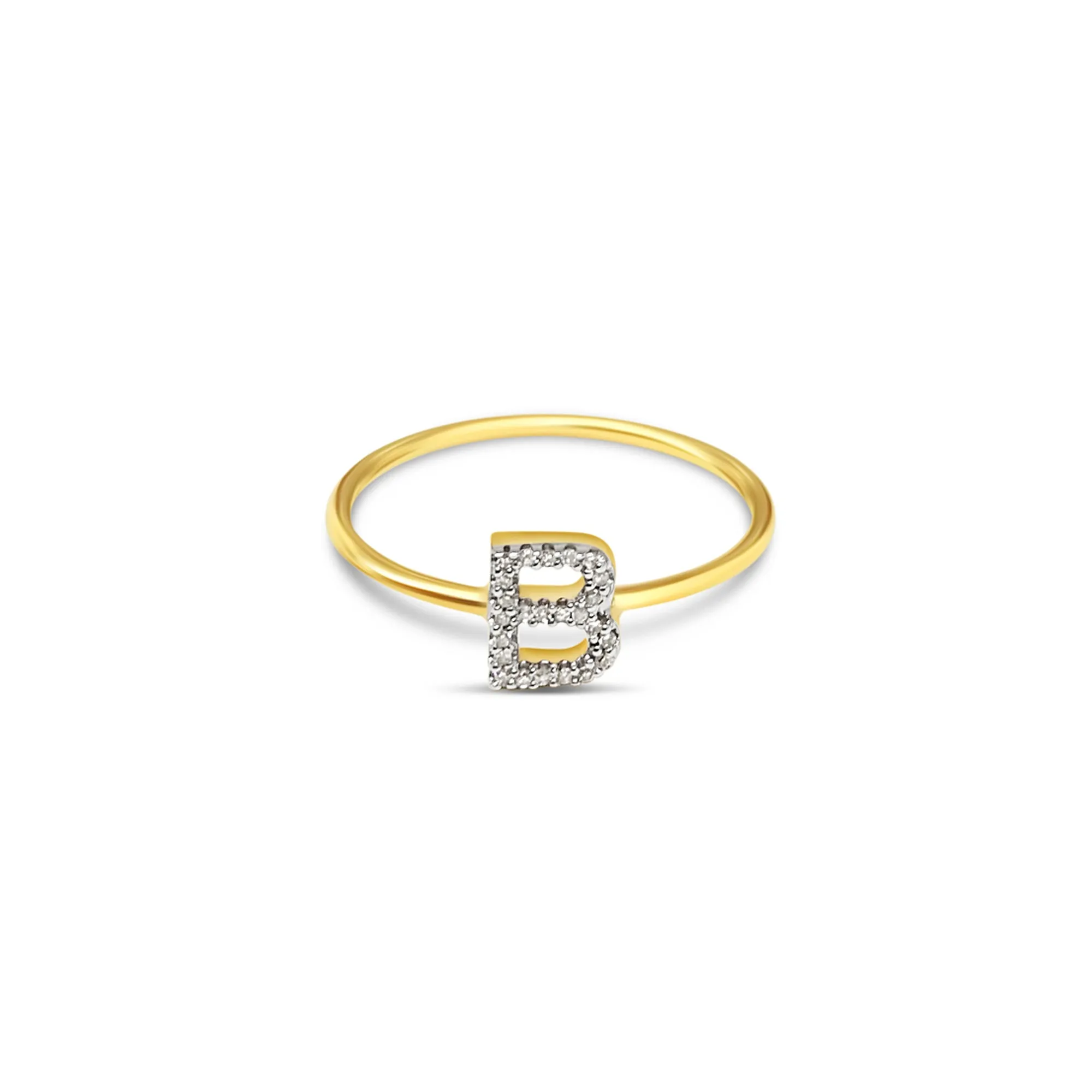 Diamond Initial Ring