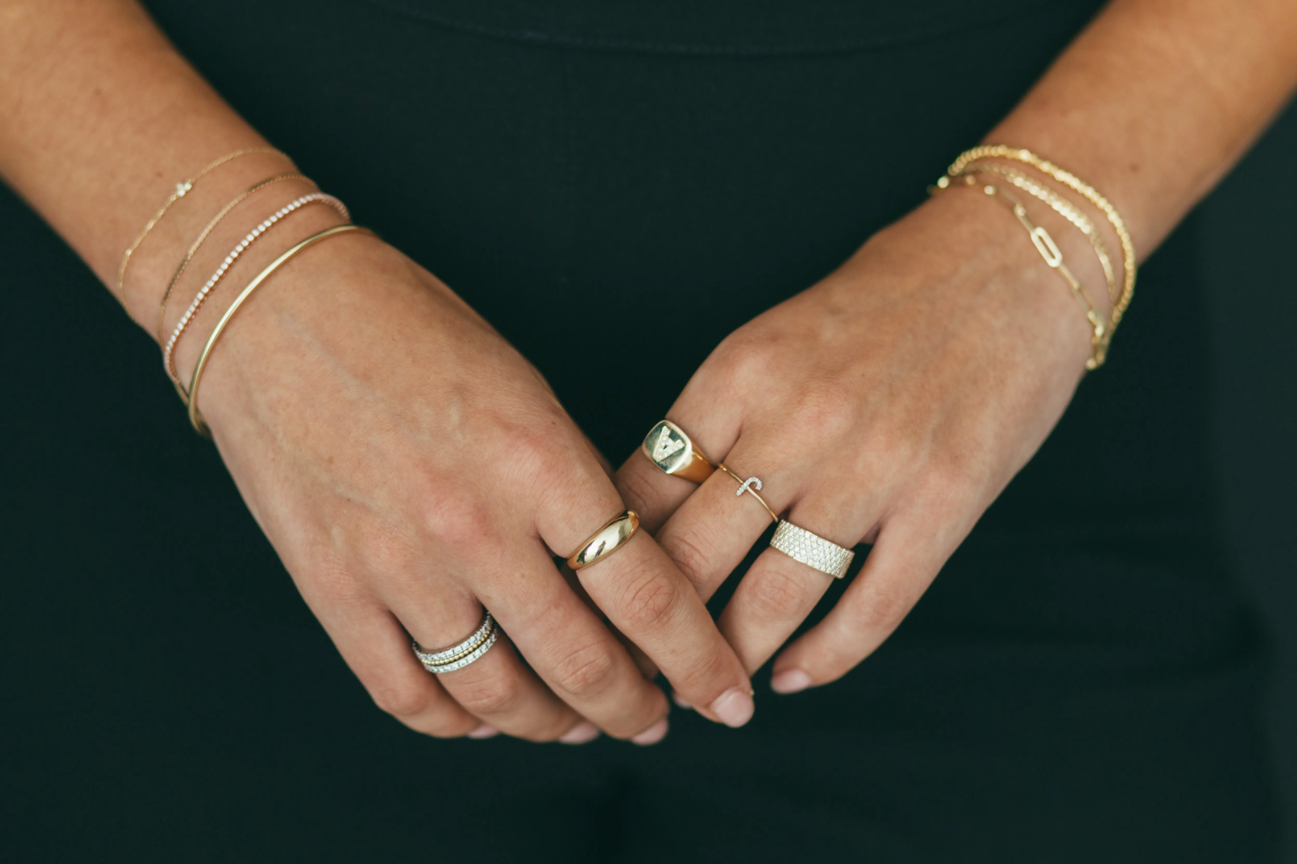 Diamond Initial Ring