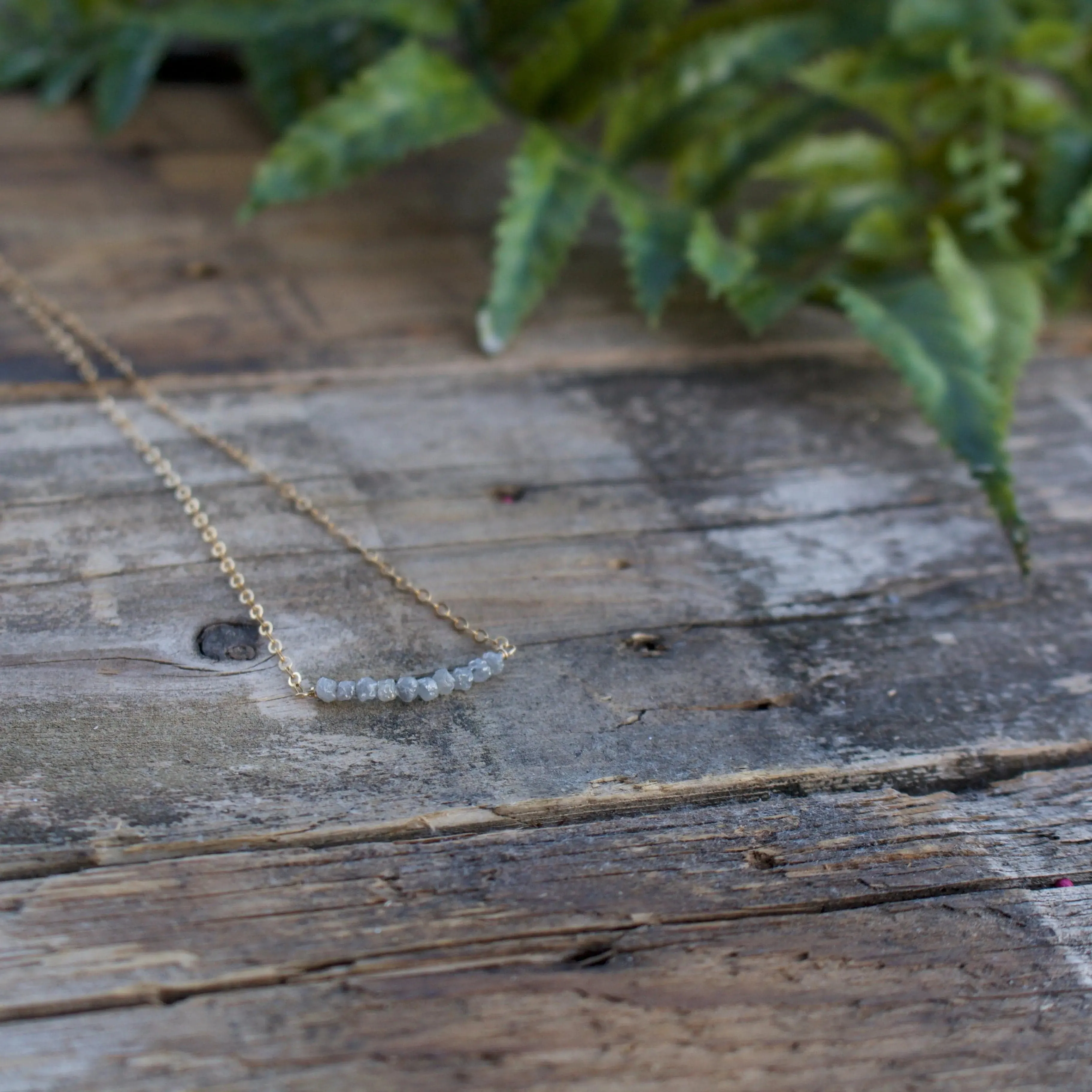 Diamonds In The Raw 14K Gold Fill Necklace