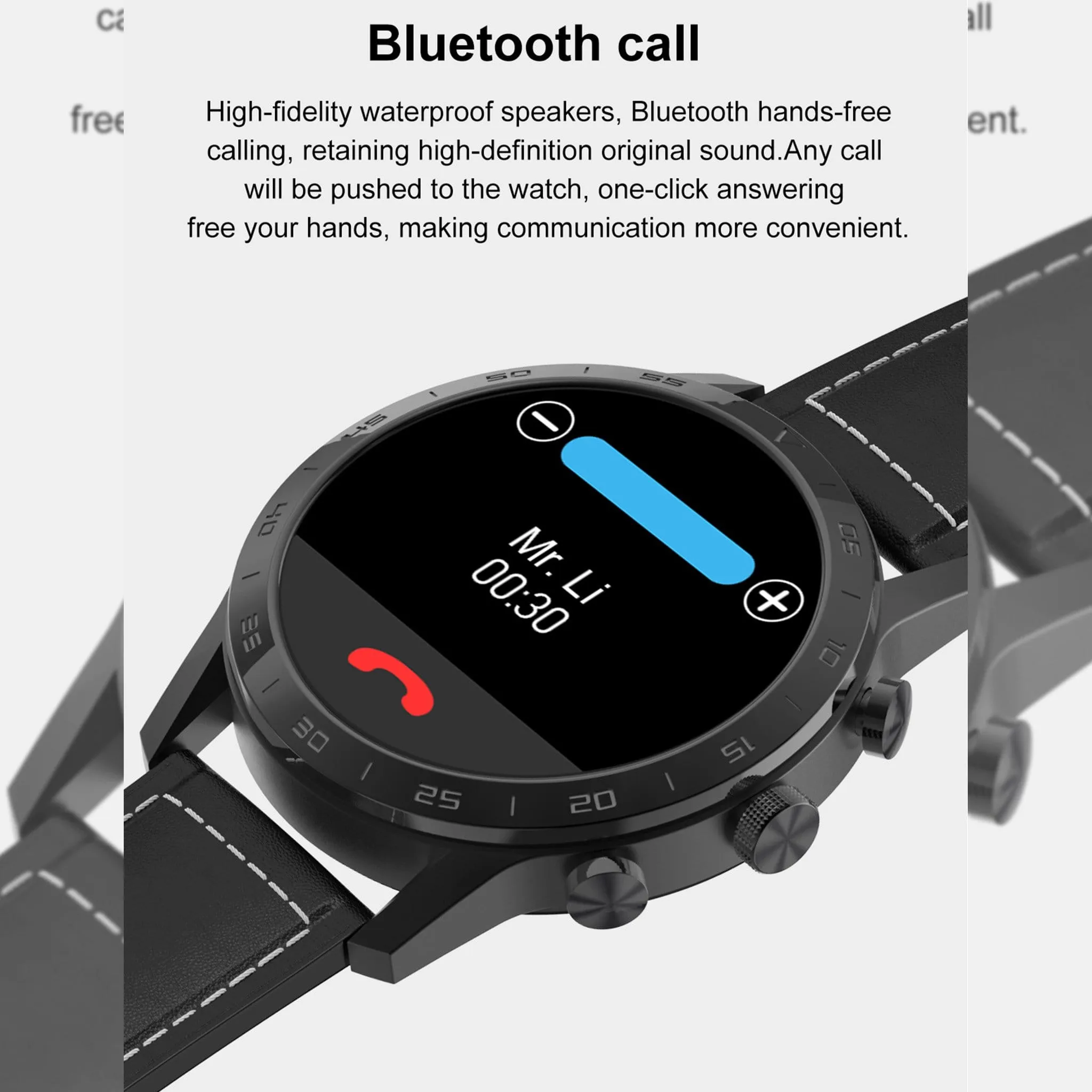 Doctor ECG Smartwatch Stainless steel Elegant Classic Style Bluetooth Calls