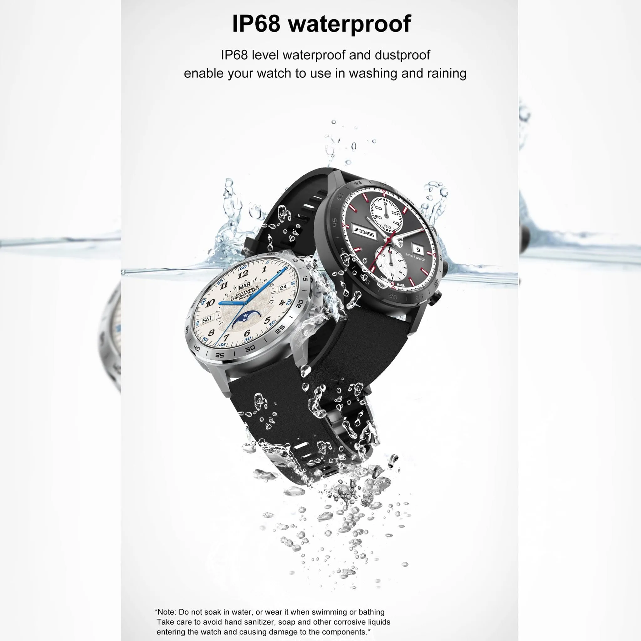 Doctor ECG Smartwatch Stainless steel Elegant Classic Style Bluetooth Calls