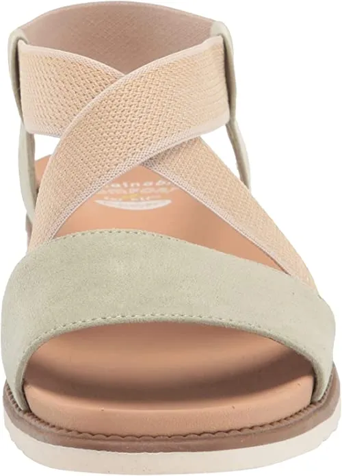 Dr. Scholl's Islander Pistachio Open Toe Slingback Slip On Strappy Flat Sandals