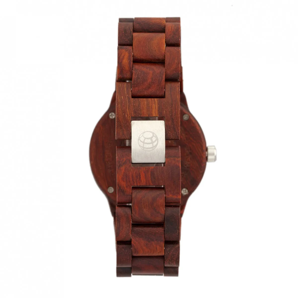 Earth Wood Biscayne Bracelet Watch w/Date - Red