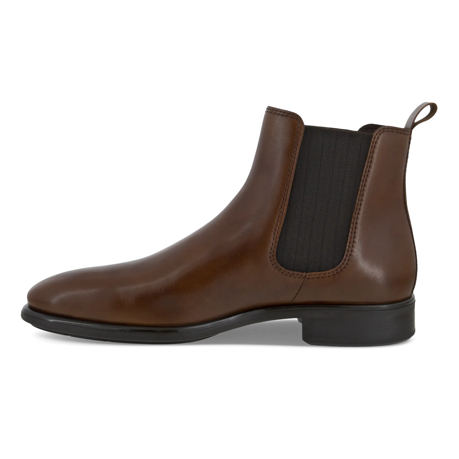 ECCO Citytray Cognac Chelsea Leather Mens Pull On Boot