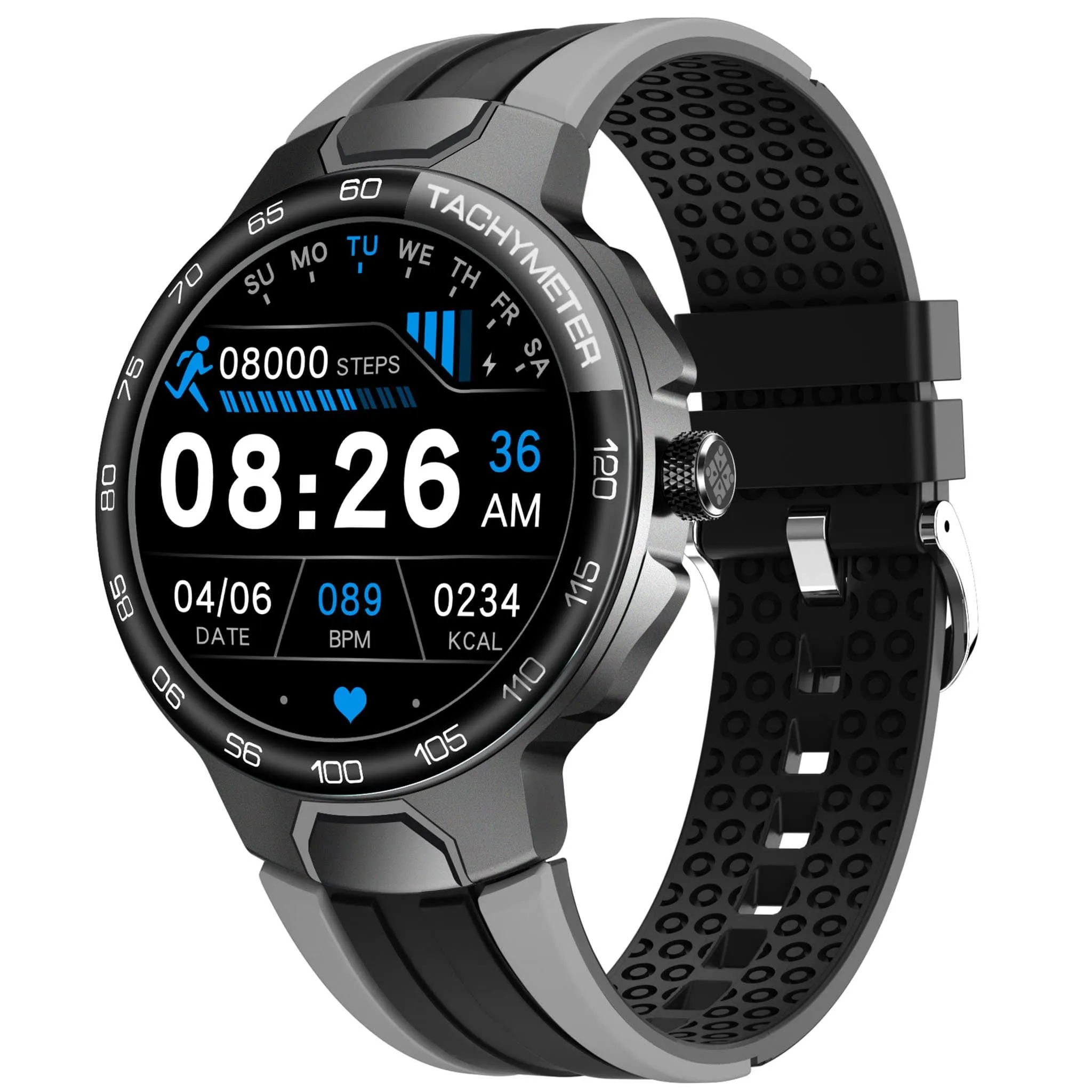 Everest Professional Sport Doctor Smartwatch Zinc Alloy Case Resistant Glass Mirror