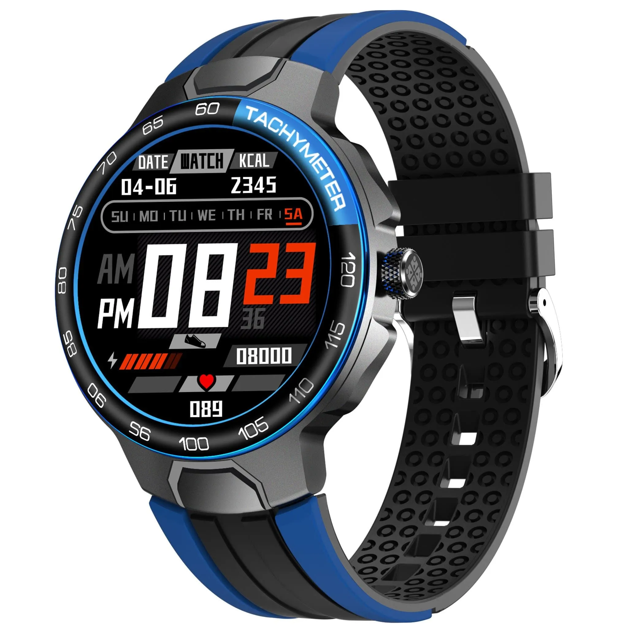 Everest Professional Sport Doctor Smartwatch Zinc Alloy Case Resistant Glass Mirror