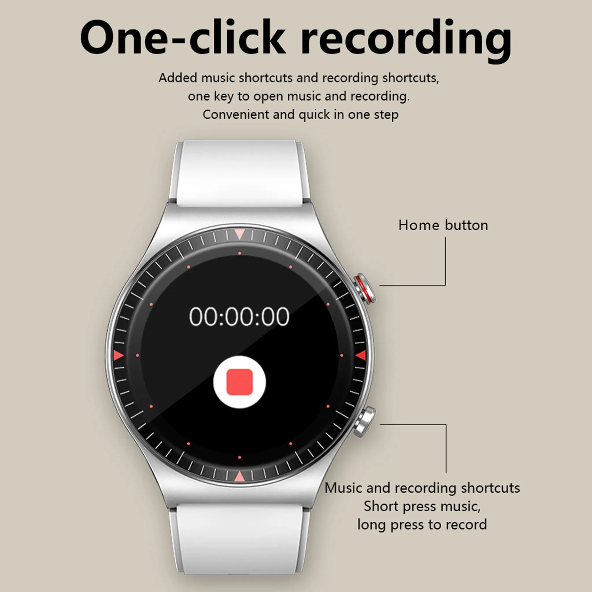 Fashion Smartwatch Voice Assistance Recording Make and Receive calls Voice Assistant