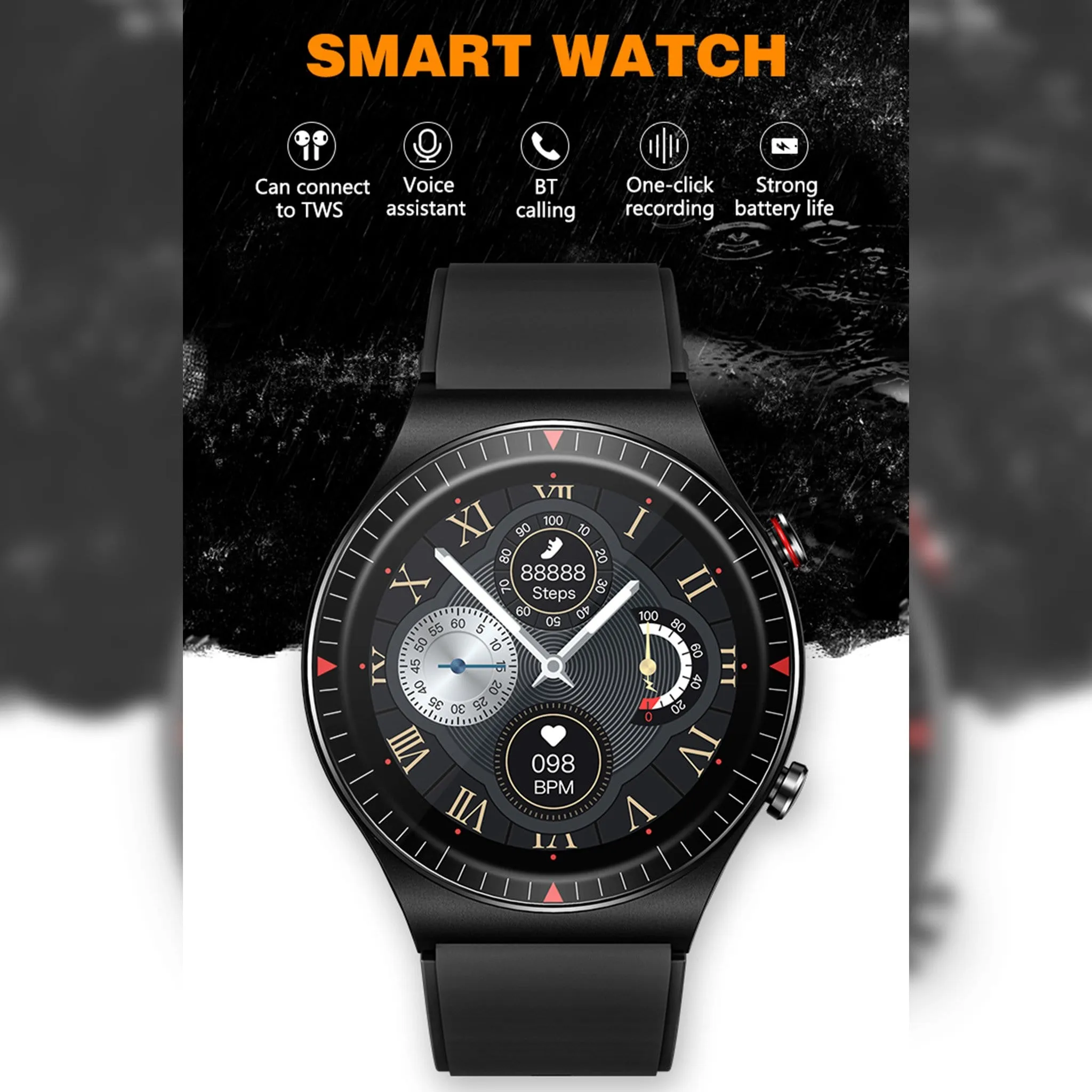 Fashion Smartwatch Voice Assistance Recording Make and Receive calls Voice Assistant