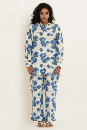 Gathered Shirt Cotton Co-ord Set