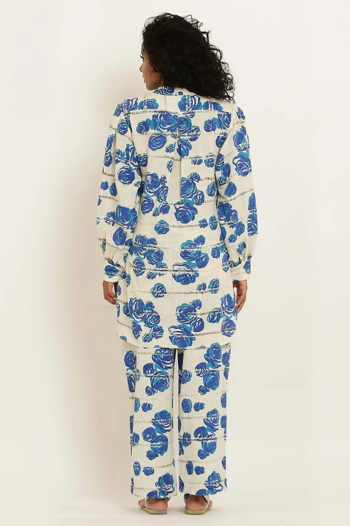 Gathered Shirt Cotton Co-ord Set