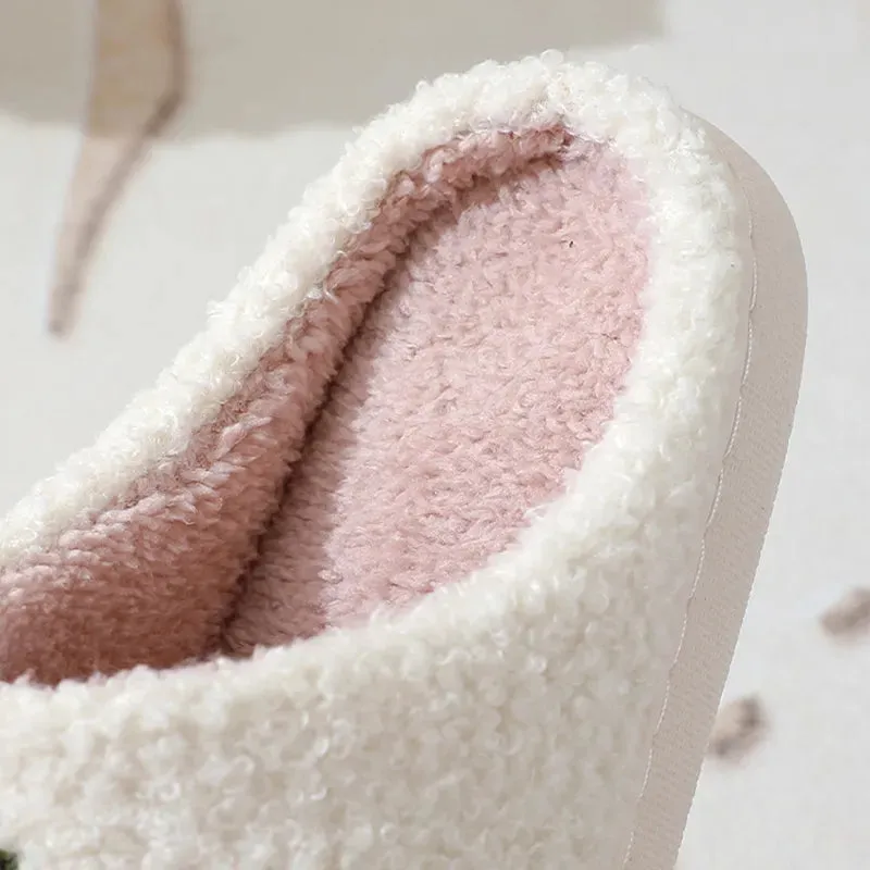 Halloween Pumpkin Cartoon Slippers Warm Winter Slippers Men And Women Couples Indoor House Shoes