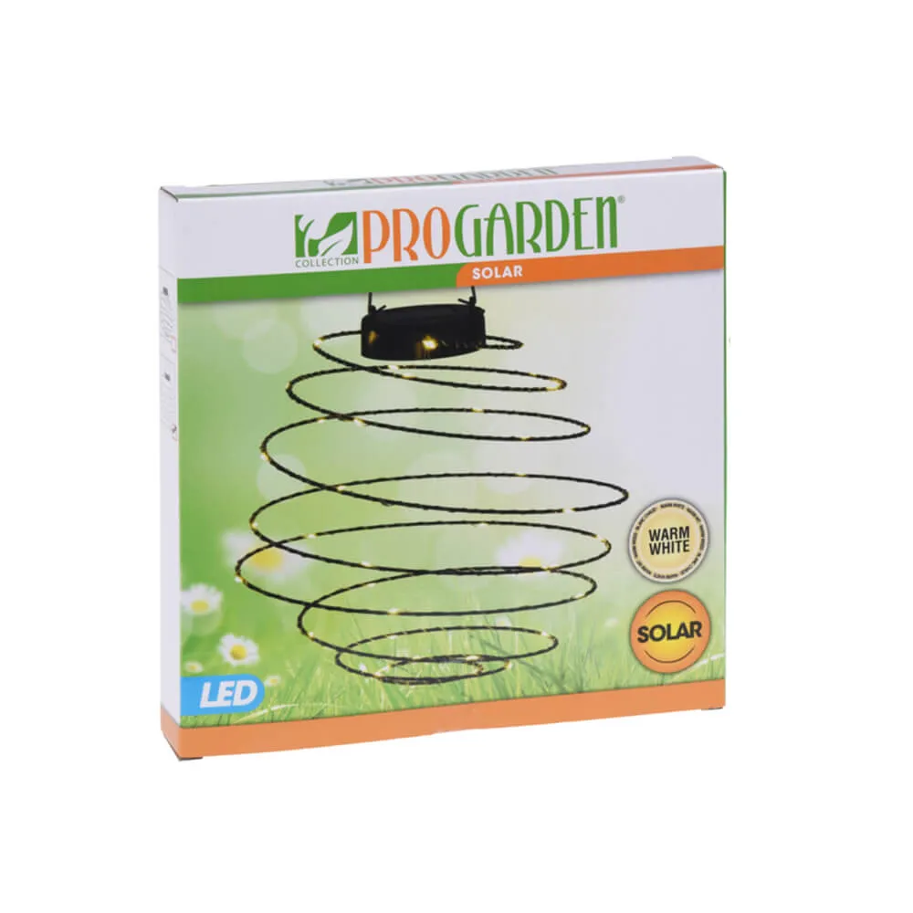 Hanging Metal Spiral LED Solar Light