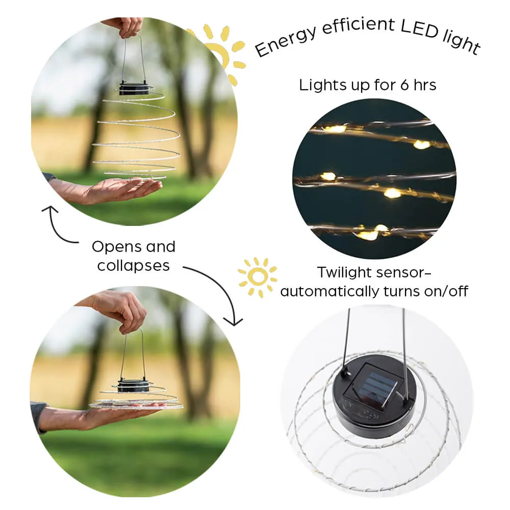Hanging Metal Spiral LED Solar Light