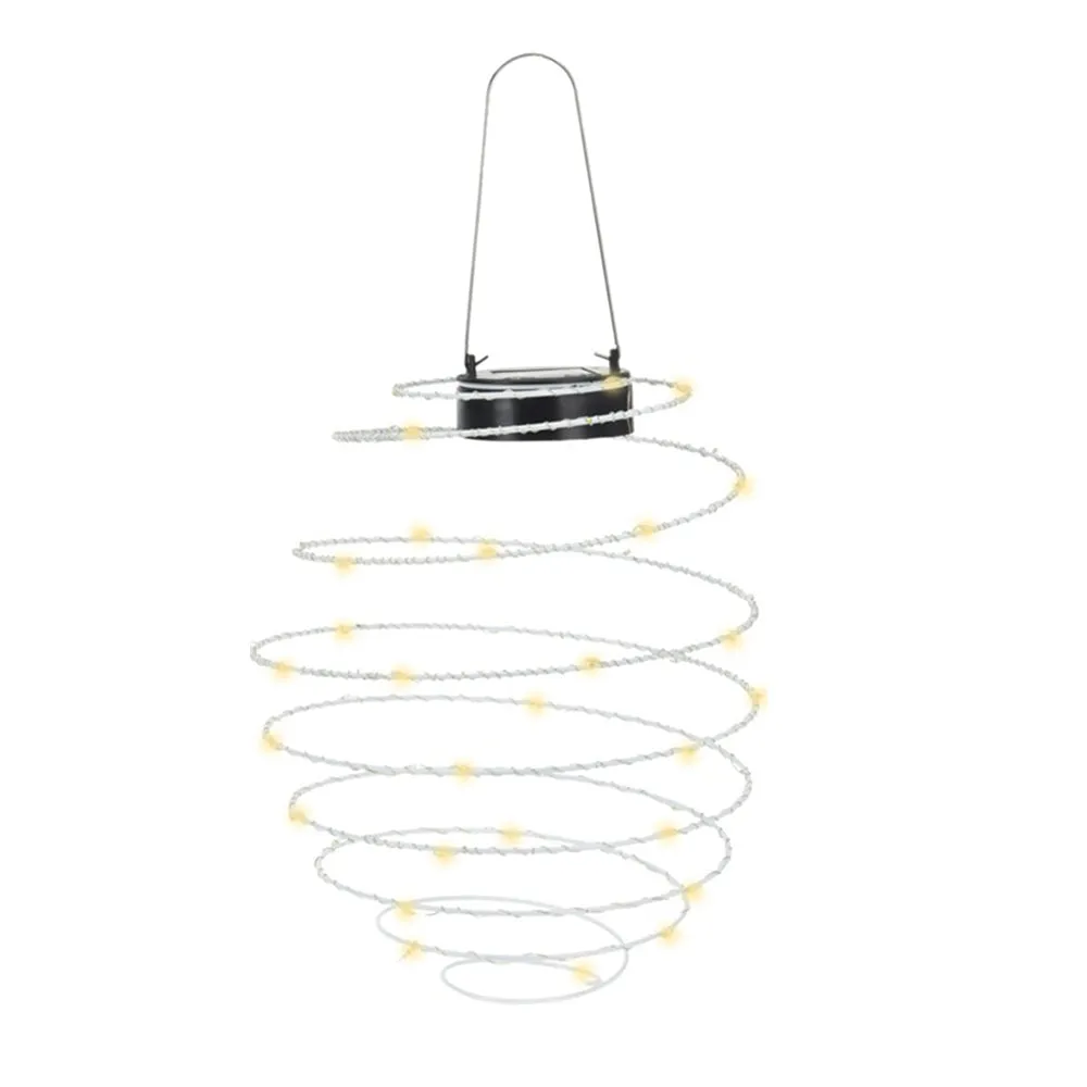 Hanging Metal Spiral LED Solar Light