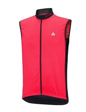 Herren Fahrradtrikot Ärmellos Comfort Line Rot Schwarz