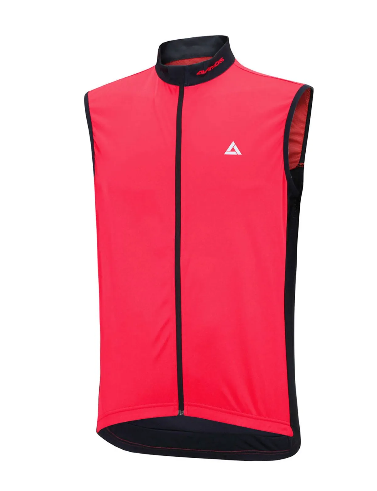 Herren Fahrradtrikot Ärmellos Comfort Line Rot Schwarz