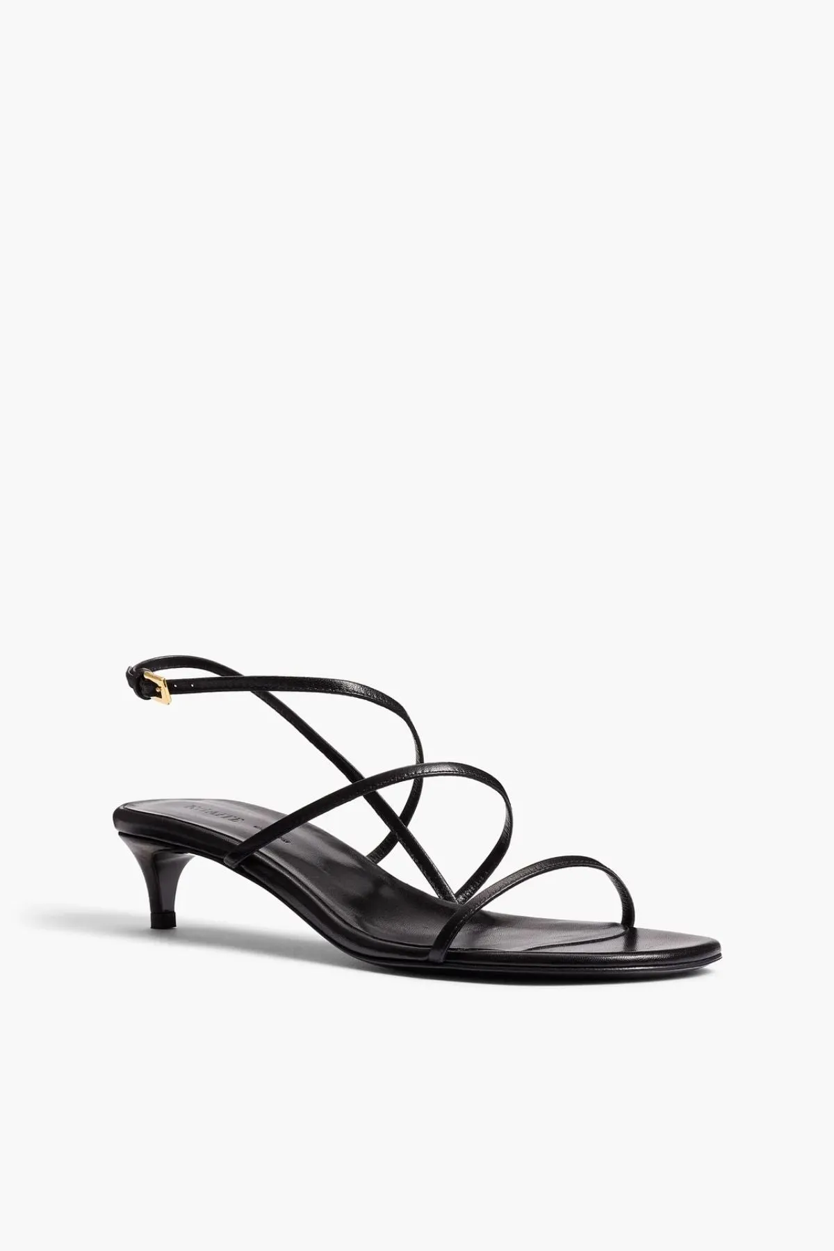 KHAITE Loop Kitten Heel Sandal - Black