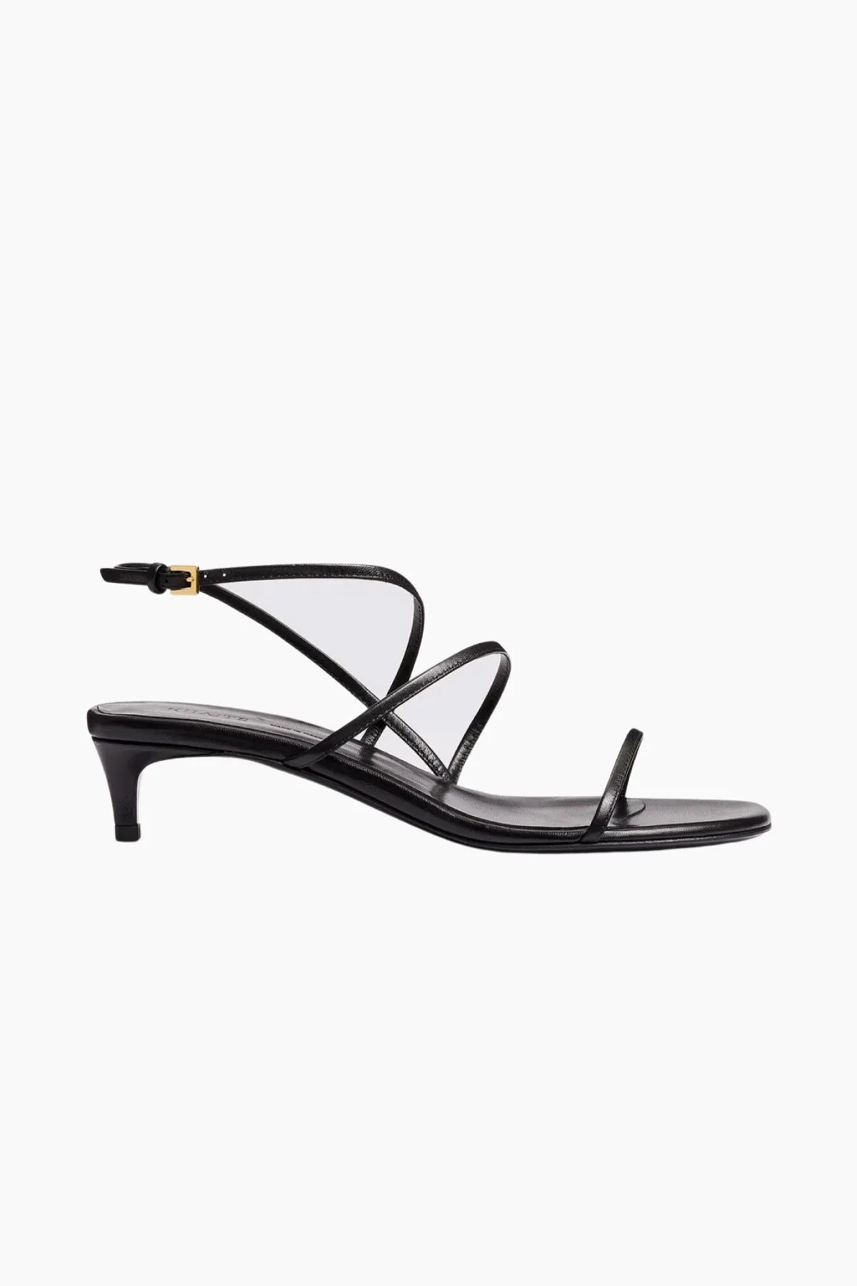KHAITE Loop Kitten Heel Sandal - Black