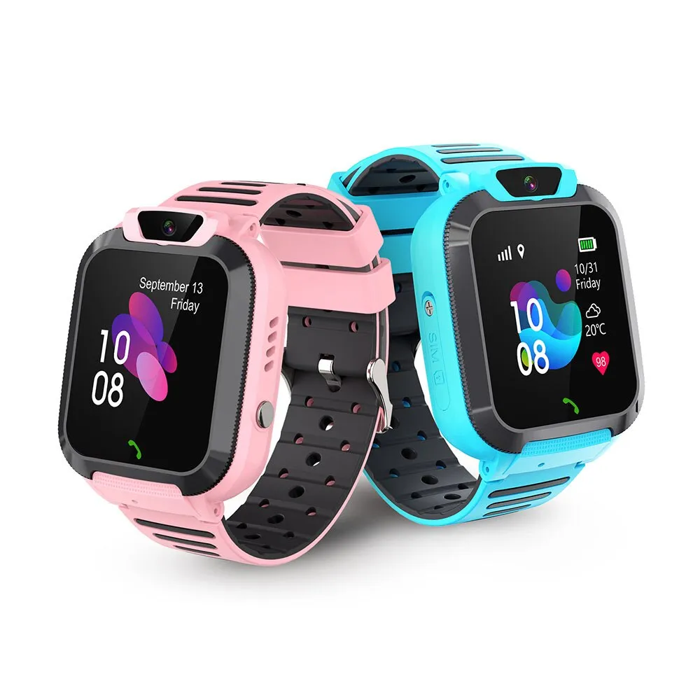Kids Smart Watch SOS Call LBS Tracker Location Sim Card Kid Watch Camera Voice Chat IP68 Waterproof Smartwatch For Children