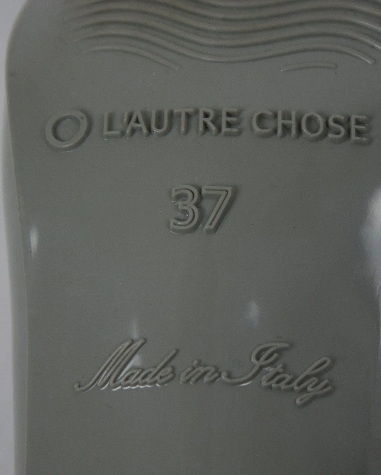 L'AUTRE CHOSE Gray Rubber Heel Sandals, EU 37/UK 4/US 6.5