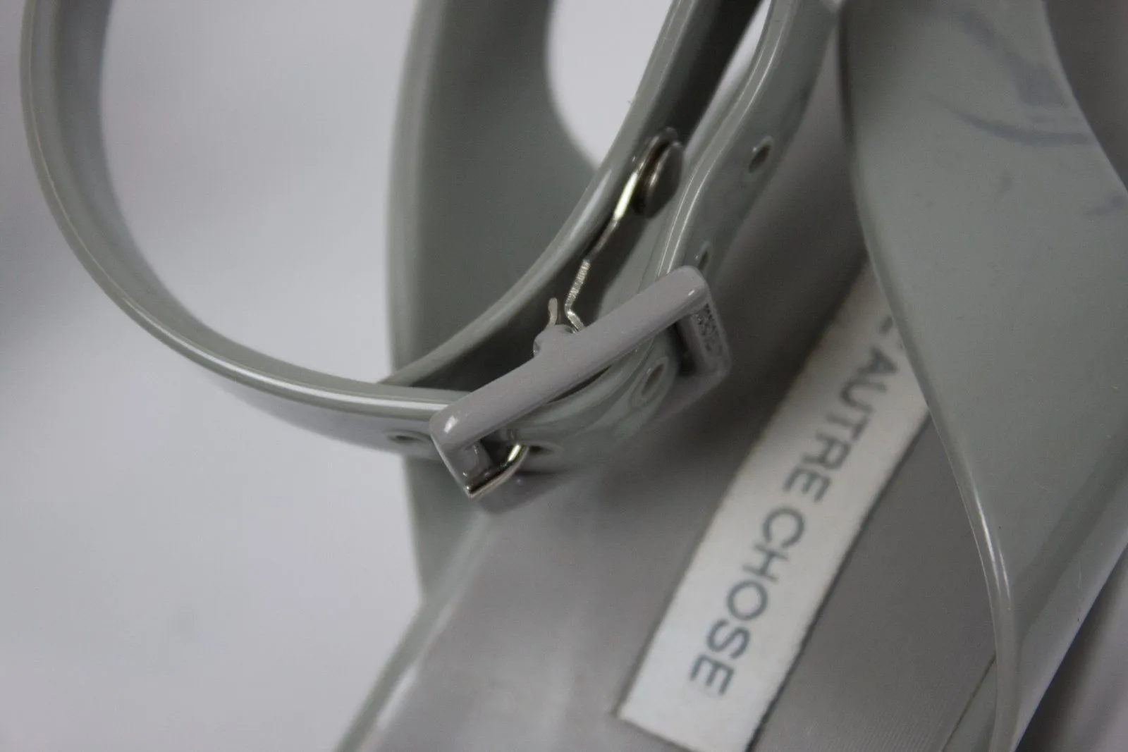 L'AUTRE CHOSE Gray Rubber Heel Sandals, EU 37/UK 4/US 6.5
